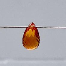 Load image into Gallery viewer, Sapphire, Faceted Padparadscha .6ct Briolette | 5.7x3.5mm | Orange | 1 Bead |