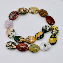 Load image into Gallery viewer, Ocean Jasper Graduated Oval Strand | 22x17x7 to 26x21x8mm | Multi-color | 17 Bds