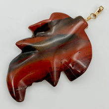 Load image into Gallery viewer, Carved Brecciated Jasper Leaf & 14Kgf Pendant 509416B - PremiumBead Alternate Image 5