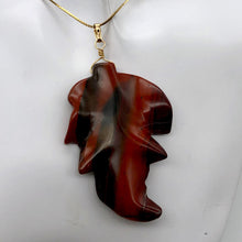 Load image into Gallery viewer, Carved Brecciated Jasper Leaf & 14Kgf Pendant 509416B - PremiumBead Alternate Image 3