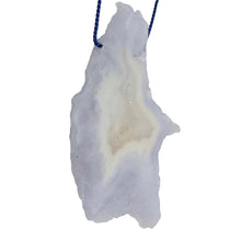 Load image into Gallery viewer, 90cts Blue Chalcedony Pendant Bead Druzy Dream 9852L