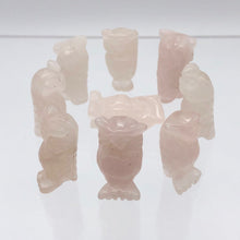 Load image into Gallery viewer, 2 Wisdom Carved Rose Quartz Owl Beads | 21.5x12x9.5mm | Pink - PremiumBead Alternate Image 9