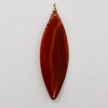 Load image into Gallery viewer, Sardonyx 14K Gold Filled Marquis Briolette | 2 3/4" Long | Red | 1 Pendant