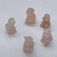 Load image into Gallery viewer, Adorable 1 Carved Rose Quartz Monkey Animal Bead | 20.5x12x11mm | Pink