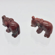 Load image into Gallery viewer, Wild Hand Carved Brecciated Jasper Elephant Figurine | 20x15x7mm | Dark Red