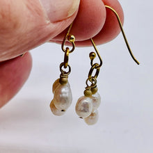 Load image into Gallery viewer, Stunning Faceted White Pearls with 14Kgf Earrings 300650