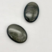 Load image into Gallery viewer, Gold Sheen Obsidian Oval | 25x17x7mm | Golden black | 2 Bead(s) |