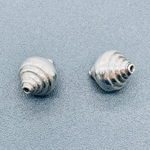 Load image into Gallery viewer, 2 Dreidel Design Solid Sterling Silver Unique 11x10mm Beads 4034