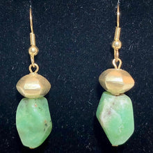 Load image into Gallery viewer, Chrysoprase and 22K Vermeil Earrings #300025 - PremiumBead Primary Image 1