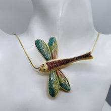 Load image into Gallery viewer, Flutter Hand Carved Dragonfly Centerpiece Etched Bead | 2 3/8" Long |