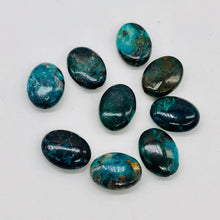Load image into Gallery viewer, Natural Chrysocolla Oval Beads | 16x12mm | 9 Beads |
