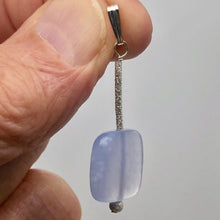 Load image into Gallery viewer, Blue Chalcedony Sterling Silver Drop Pendant | 1 3/4" Long |