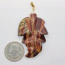 Load image into Gallery viewer, Carved Brecciated Jasper Leaf & 14Kgf Pendant 509416C