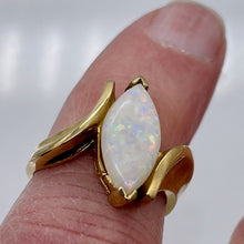 Load image into Gallery viewer, Opal Marquise Cut 10K Gold Ring | 5.5 | Red Green Fire | 1 Ring |