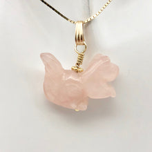 Load image into Gallery viewer, Charm! Rose Quartz Squirrel 14kgf Pendant - PremiumBead Alternate Image 2