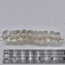 Load image into Gallery viewer, Quartz Crystal Polished Roundel Beads | 11x4mm | Clear | 10 Beads |