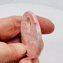 Load image into Gallery viewer, 1 Natural Lacy Pink Rhodochrosite 50mm Pi Circle Pendant