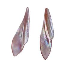 Load image into Gallery viewer, 1 Designer Blade Cut Pink Mussel Shell Pendant Bead 4423B