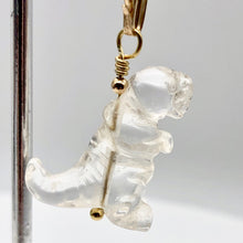 Load image into Gallery viewer, Quartz Dinosaur Tyrannosaurus Rex 14Kgf Pendant | 21x18.5x8mm, 1.5" (Long) | - PremiumBead Alternate Image 4