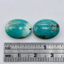 Load image into Gallery viewer, 2 Natural 16x12x5mm Turquoise Skipping Stone Focal Beads 2194
