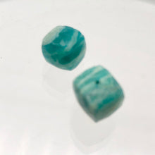 Load image into Gallery viewer, Amazonite Stone Cube | 8x8mm | Blue White | 2 Bead(s)