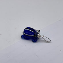 Load image into Gallery viewer, Lampwork Frog Sterling Silver Frog | 1" Long | Navy Blue | 1 Pendant