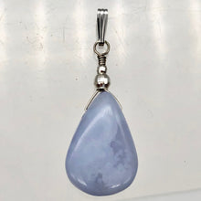 Load image into Gallery viewer, Blue Chalcedony Designer Sterling Silver Pendant | 22x16x7mm | 1 3/4" Long |