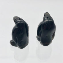 Load image into Gallery viewer, Hand-Carved Obsidian Penguin Bead Figurine! | 21.5x12.5x11mm | Black/White - PremiumBead Alternate Image 11