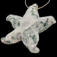 Load image into Gallery viewer, Tree Agate Carved Starfish Pendant Bead