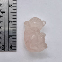 Load image into Gallery viewer, Adorable 1 Carved Rose Quartz Monkey Animal Bead | 20.5x12x11mm | Pink