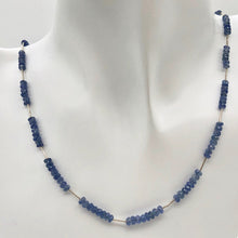 Load image into Gallery viewer, 41cts Genuine Untreated Blue Sapphire & Sterling Silver Necklace 203285 - PremiumBead Alternate Image 7