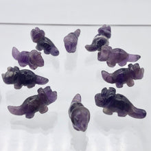 Load image into Gallery viewer, Dinosaur 2 Carved Amethyst Triceratops Beads | 22x11x7.5mm | Purple - PremiumBead Alternate Image 10