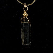 Load image into Gallery viewer, Smoky Quartz 14KGF Wire Wrap Crystal | 1 3/4" Long | Smoky clear | 1 Pendant |