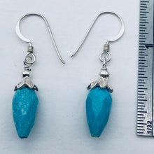 Load image into Gallery viewer, Charming Designer Natural Untreated Kingman Turquoise Earrings Sterling Silver - PremiumBead Alternate Image 6