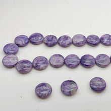 Load image into Gallery viewer, Three Beads of Rare Purple Charoite 16x6mm Coin Beads 10254 - PremiumBead Alternate Image 3