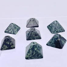 Load image into Gallery viewer, Shine 2 Hand Carved Kambaba Jasper Pyramid Beads, 16x16x11mm, Green 9289KJ - PremiumBead Alternate Image 9