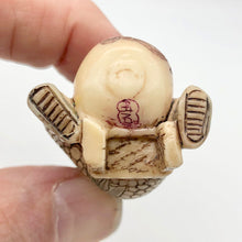 Load image into Gallery viewer, Scrimshaw carved Sleeping Asian Boy with Drum figurine - PremiumBead Alternate Image 3