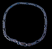 Load image into Gallery viewer, Italian 9.5" Medium Figaro (5.7 Grams) Solid Sterling Silver Bracelet 10057