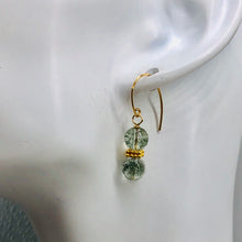 Load image into Gallery viewer, Sparkling Actinolite Quartz 14K Gold Filled Earrings | 1 1/4" long | 1 Pair |