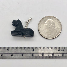 Load image into Gallery viewer, Black Stallion Obsidian Horse Pony Pendant with Silver Findings | 1" Long - PremiumBead Alternate Image 6
