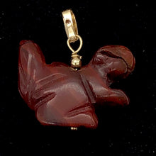 Load image into Gallery viewer, Jasper Squirrel Pendant Necklace | Semi Precious Stone Jewelry | 14k gf Pendant