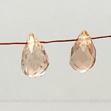 Load image into Gallery viewer, Imperial Topaz 1.4tcw Briolette | 5x4mm | Pink Orange | 2 Beads |