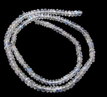 Load image into Gallery viewer, Sparkle Rainbow Moonstone Roundel Bead Strand 107489