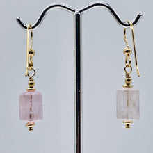 Load image into Gallery viewer, Kunzite 14K Gold Filled Dangle Earrings | 1 1/4&quot; Long | Pink | 1 Pair |

