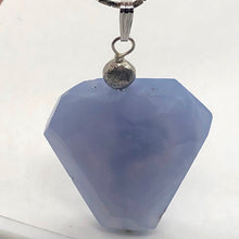 Load image into Gallery viewer, Blue Chalcedony Sterling Silver Faceted Crystal Pendant| 2 1/4" | Lavender | 1 |
