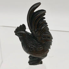Load image into Gallery viewer, Carved Rooster Dark Teak Ojime/Netsuke Bead - PremiumBead Primary Image 1