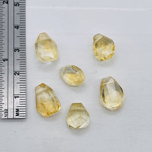 Load image into Gallery viewer, Citrine Faceted Pear Briolette Beads | 11x8x6 to 14x11x13 | Yellow | 6 Beads |