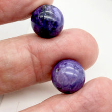 Load image into Gallery viewer, Charoite Round Beads | 12mm | Purple | 2 Bead(s)