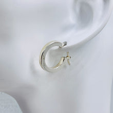 Load image into Gallery viewer, Sterling Silver Hoop Earrings | 1" Long | Silver | 1 Pair |