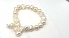 Load and play video in Gallery viewer, Baroque Creamy White FW Pearl 8" Strand| 9.5x9x6 to 13x9x6mm| White| 21 Pearls |